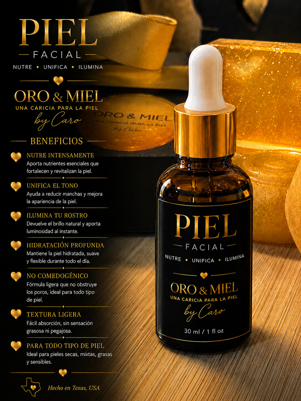 Piel Oro y Miel 30 ml